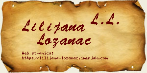 Lilijana Lozanac vizit kartica